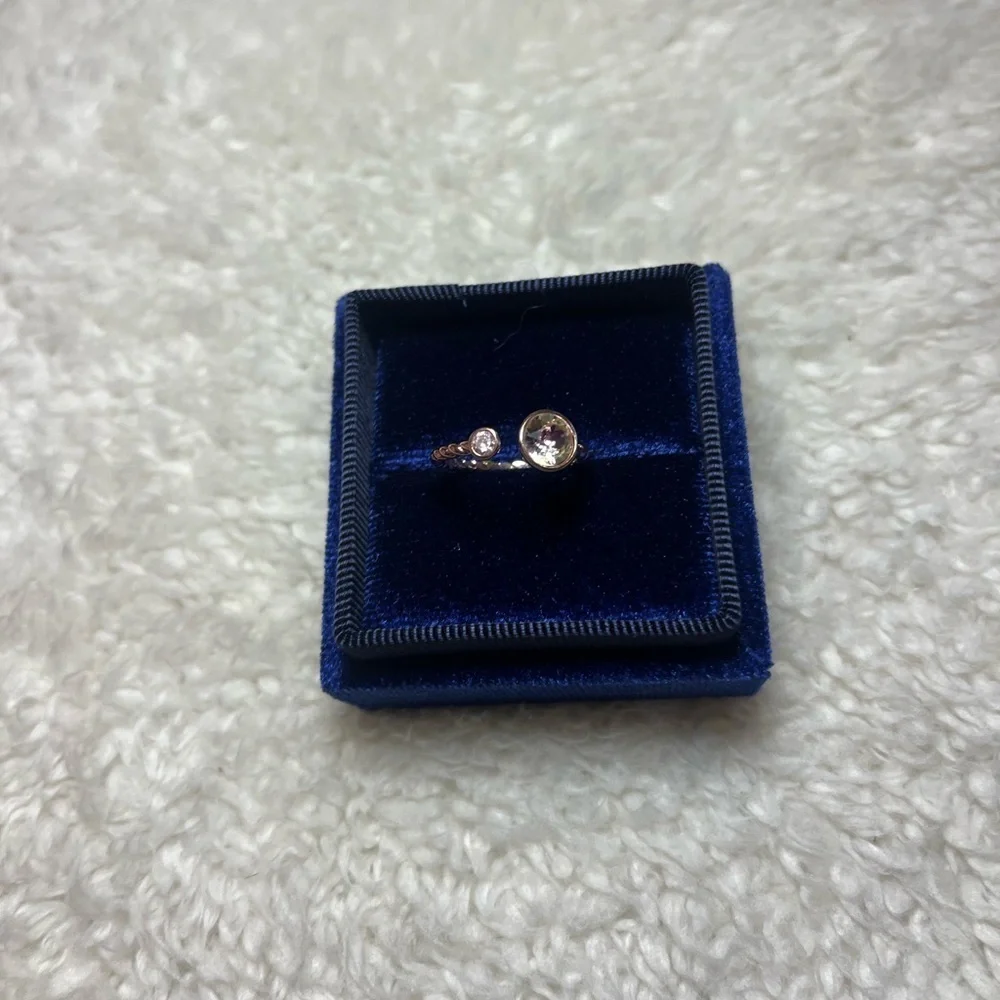 NEW Pink Silver Stone Ring - Picture 1 of 3